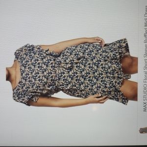 Max Studio, 2X, Floral Ruffled Midi Dress
